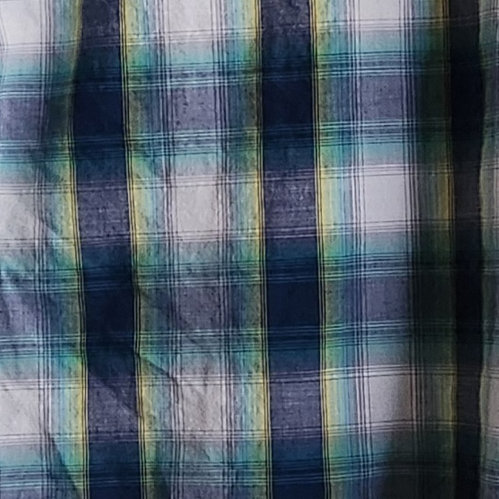 AMERICAN EAGLE Men's Plaid Long Sleeve Snap Front Shirt - Large - Picture 4 of 5